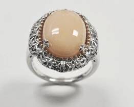 Vintage 14k Gold BIJ Citrine Pendant