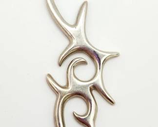 LD Sterling Abstract Native Tribal Pendant
