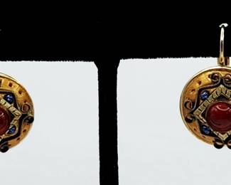 Gold Tone Michal Golan Mulit-Colored Gemstones
