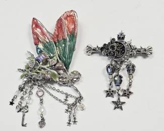Vintage Kirks & Folly Fairy & Celestial Brooches