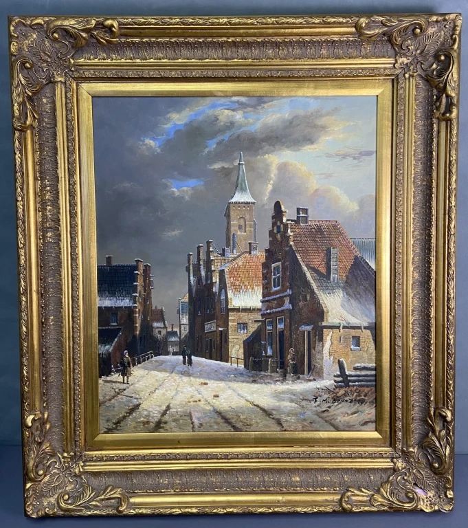 Original Oil Painting Signed FM Bennett