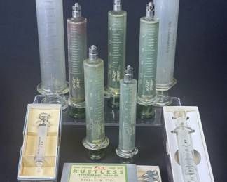 Vintage Glass Syringes and Hypodermic Needles