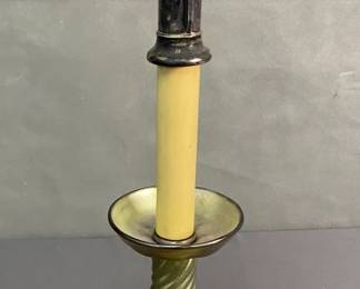 LC Tiffany Glass Candlestick Holder
