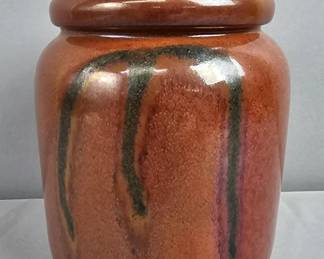 Vintage Larry Laslo Glazed Stoneware Canister Jar
