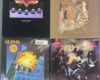 Vinyl Records Aerosmith, Def Leppard, Kiss