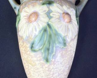 Roseville Style Pocket Vase Daisies