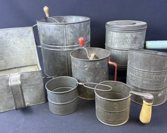 Vintage & Antique Tin Flour Sifters