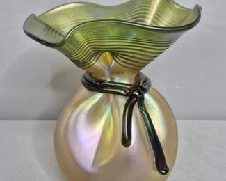 Orient & Flume Gold Luster Iridescent Art Glass