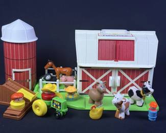 Vintage Fisher-Price Little People Farm Playset