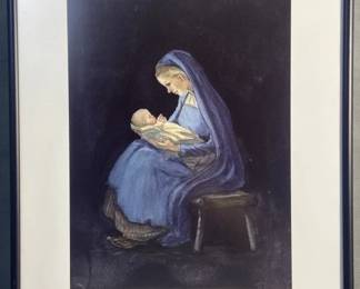 Tasha Tudor Mary & Jesus Lithograph Signed