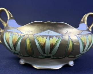 Vintage Pickard China Egyptian Double Handle Bowl