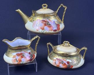 Vintage Pickard China 3 Piece Tea Set