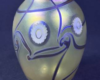 Eickholt Iridescent Art Glass Vase