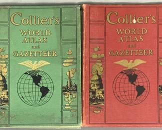 Colliers Atlas & Gazetteer Books Set of Two