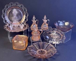 Assorted Vintage Pink Depression Glass