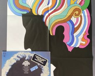 Vinyl Record Bob Dylan Greatest Hits & Poster