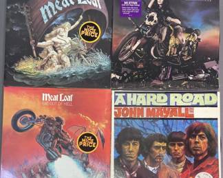 Vinyl Records Meatloaf & John Mayall Set of Four