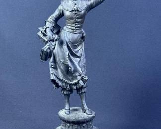Antique Bronze Newel Post Figurine