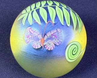Orient & Flume Glass Paperweight Butterfly