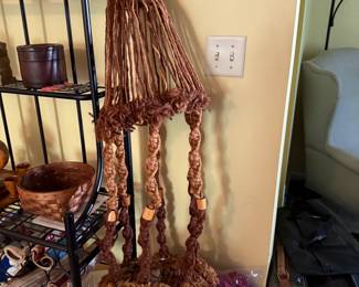 MACRAME HANGING LAMP / PLANT HOLDER