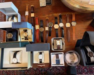 Watches (most NIB) by Frederique, Rado, Shinola, Seiko, Wittnauer, Calvin Klein,  Longines, Skagen, Bering, Fossil, and more