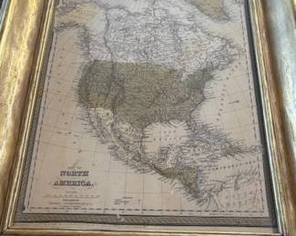 Beautifully framed 1850 Thomas, Copperthwaite Map of North America