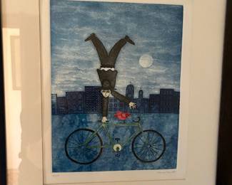 Manuel Urrutia (20th C) aquatint etching