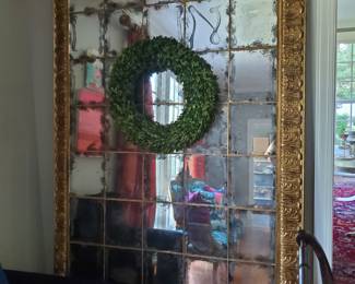 This mirror mirror is custom-made and draws the eye.