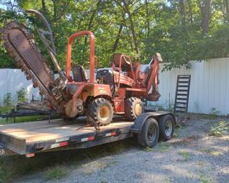 Ditch Witch model RT 45 and Trailer - TAKING SEALED BIDS