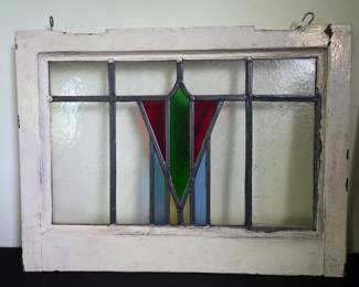Framed Stain-glass window 20 X 15 in