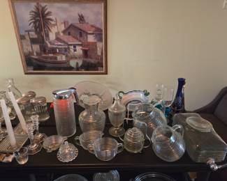Discontinued Manhattan Clear Depression Glass by Anchor Hocking