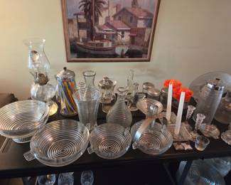 Discontinued Manhattan Clear Depression Glass by Anchor Hocking