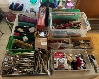 flatware, baking and cooking tools