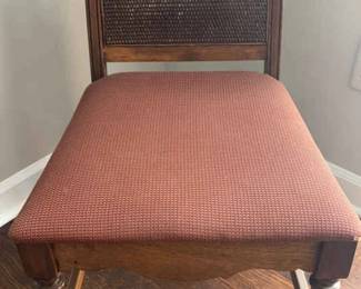 Vintage Cane Vanity Chair