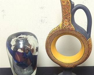 Decorative Glass And Ceramic Signed By Artists