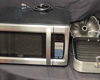 Oster Microwave, Original Bundt Pan, Food Network Roasting Pan