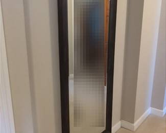 Large Dark Wood Mirror