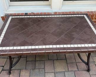 Tile And Metal Patio Table
