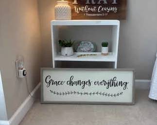 White bookshelf With Pictures