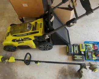 Ryobi Lawn Mower And Weed Wacker