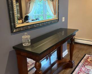 Thomasville buffet with granite top, beautiful piece with the mirror on the bottom of it