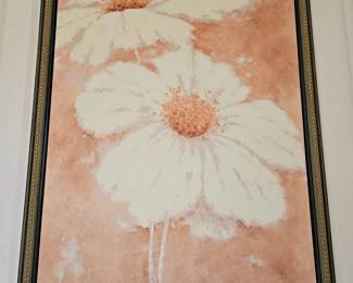 60 FramedLargeFormatFloralPrintOnCanvas