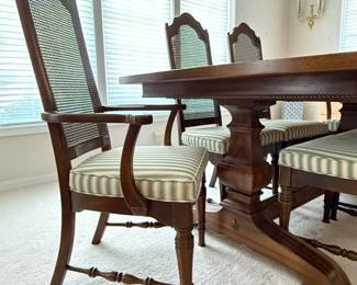 49 ThomasvilleDiningSetWithCaneBackChairs