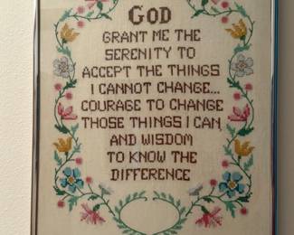 199 FramedNeedlepointSerenityPrayer