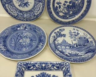 261 4SpodeBlueRoomPlatesMomentosDish