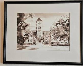 174 AcrylicPrintByVicReynoldsOfMemorialBuildingAtWhitmanCollege