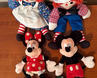255 VintageMickeyMouseWithTailRaggedyAnnAndyYoYo