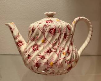 2 SpodeRosebudChintzTeapot