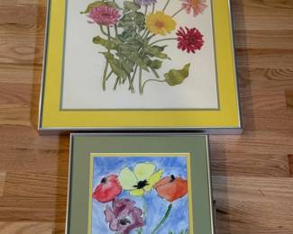 196 CoordinatingFloralWatercolorArt