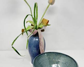 95 HandCraftedPotteryVaseBowl